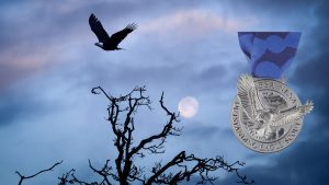 Eagle Flying with NOESA Medal